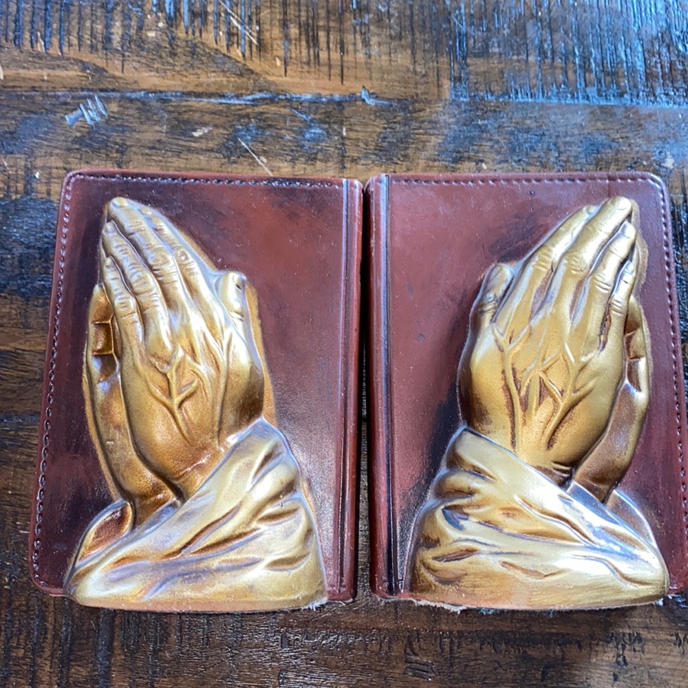Lego Japan Holy Bible praying Hands Bookends vintage